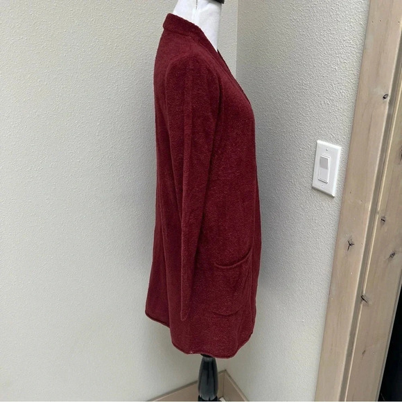 New Barefoot Dreams Cozychic Lite Long Open Front Cardigan Garnet NWT Women’s XS - Picture 7 of 13